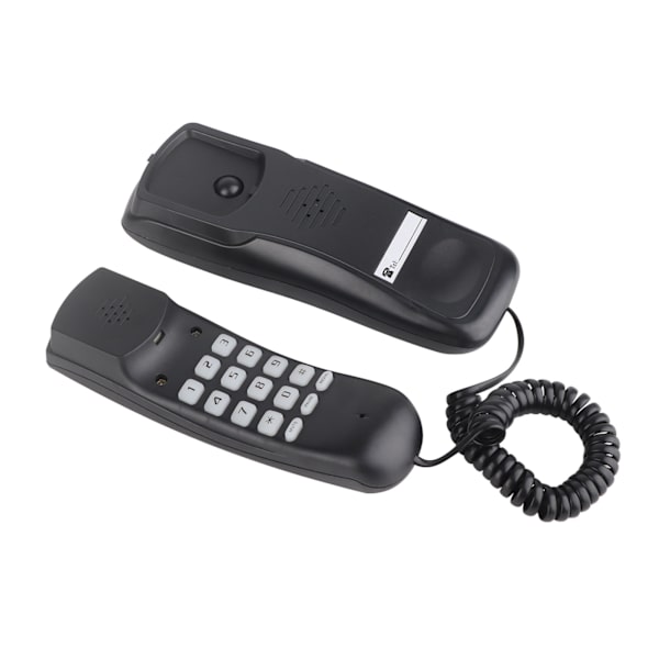 Hemtelefon Multifunktion Väggmonterad Telefon för Kontor Hem Hotell BadrumSvart