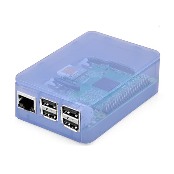 Blå ABS-plastkapsling Beskyttende deksel for Raspberry Pi 3/2/B+