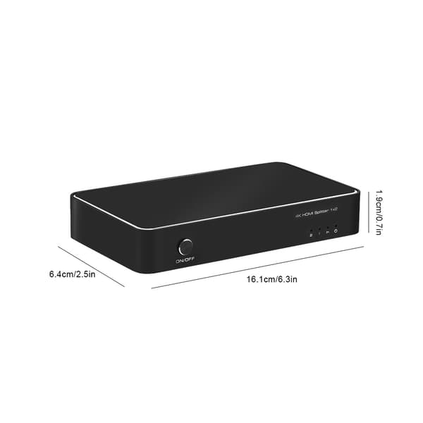 1 x 2 4K x 2K UHD 3D HDMI1.4a Splitter 1 In 2 Out Splitters med strømadapter