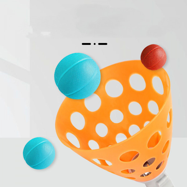 Utomhus- och inomhusspelaktiviteter för barn, Pop-Pass-Catch Ball Game med 2 Catch Launcher-korgar och 5 bollar