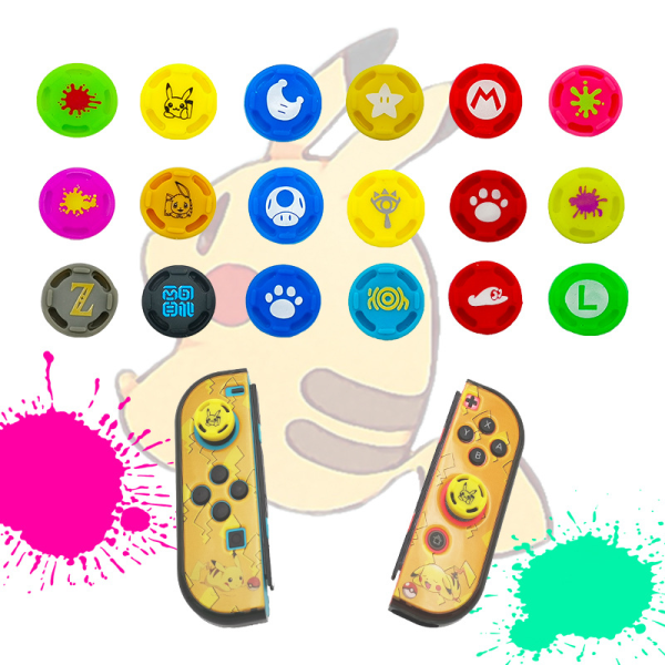 18 PCS Thumb Grip Set Joystick Cap Thumbstick Cover for Switch Joy-Con Controller/Switch Lite Limited Edition