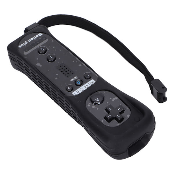 Fjernkontroll vibrasjonslydfunksjon spillhåndtak spillkonsolltilbehør med Motion Plus for Wii UBlack