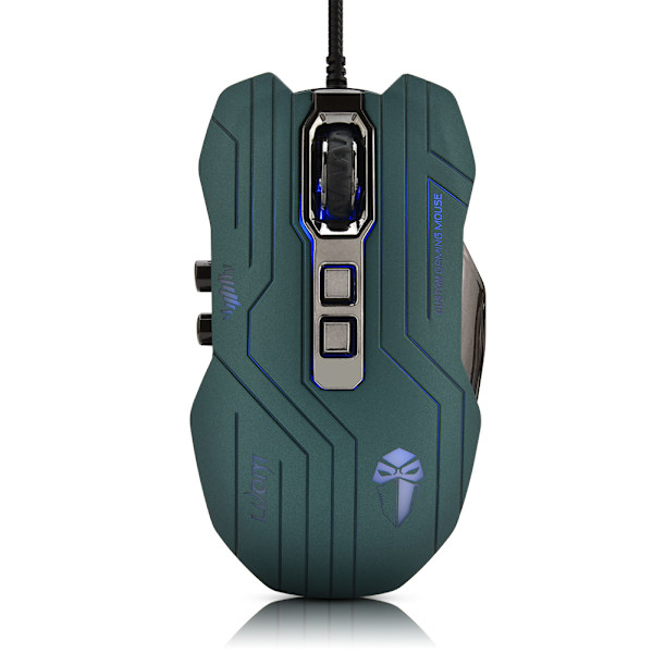 LUOM G5 3200 DPI USB kablet 9 programmerbare knapper spillmus Grønn