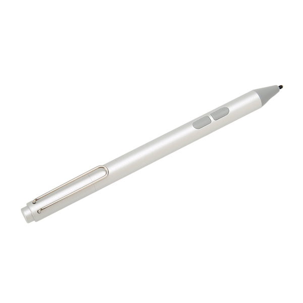 Aktiv stylus 4096 nivåer tryckkänslig lutningsfunktion kapacitiv styluspenna för Microsoft Silver
