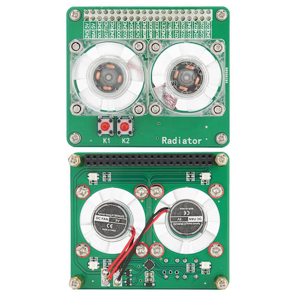 Køleventilator Modul Dual Køler Udvidelseskort Computer Tilbehør til Raspberry Pi