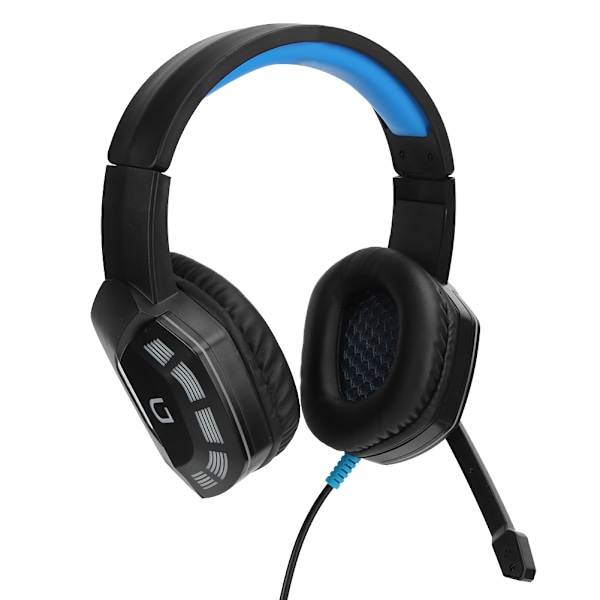 7.1 Surround Sound Gaming Hodetelefoner med Støyreduksjonsmikrofon RGB Lys for Xbox One Svart Blå