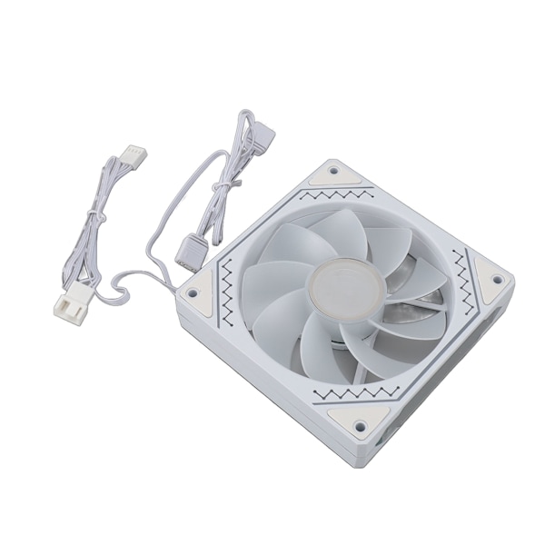 120mm chassifläkt ARGB chassifläkt 5V 3-stifts ARGB LED kylfläkt för CPU-kylare CPU vattenkylare dator omvänd blad vit