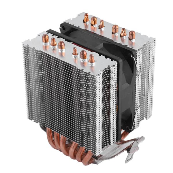 Computer CPU-ventilator køler køleplade 6 varmerør til Intel Lag1156/1155/1150/775 rød