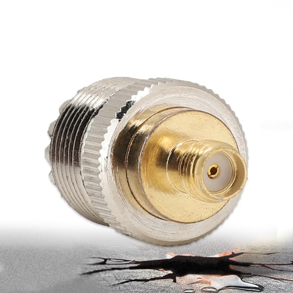 2 stk. nikkelbelagt messing SMA/UHF til KK adapterhodeadapter