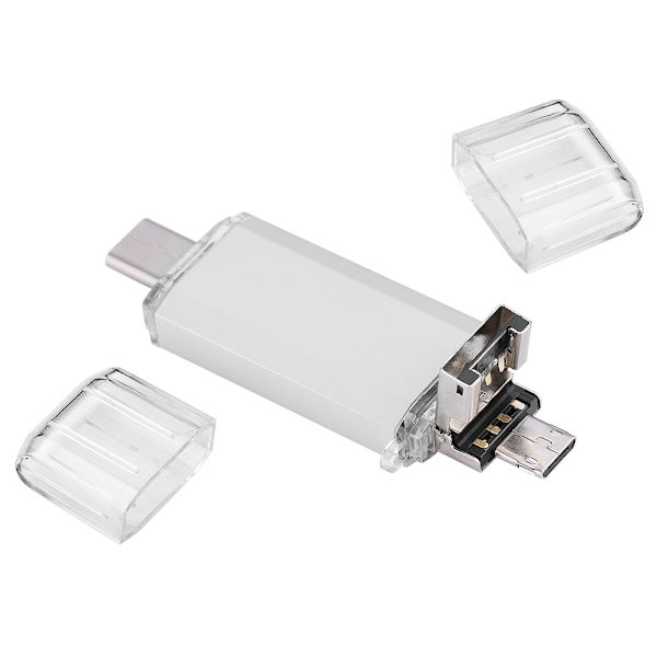 USB2.0 Type C Micro USB vedenpitävä U-levy Flash-asema puhelimeen PC hopea 8GB