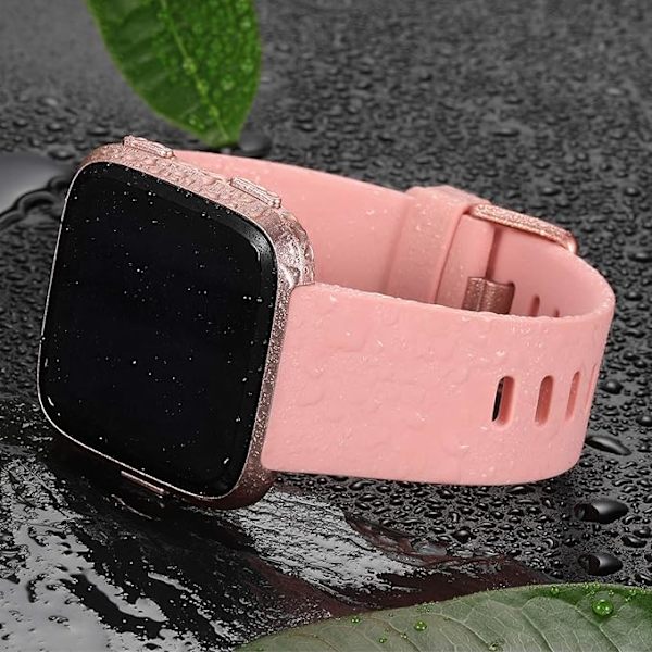 Älykäs rannekkeen hihna on yhteensopiva Fitbit versa -älykellojen, versa 2:n ja versa Lite se -kellojen kanssa naisille ja miehille（ Peach-L）