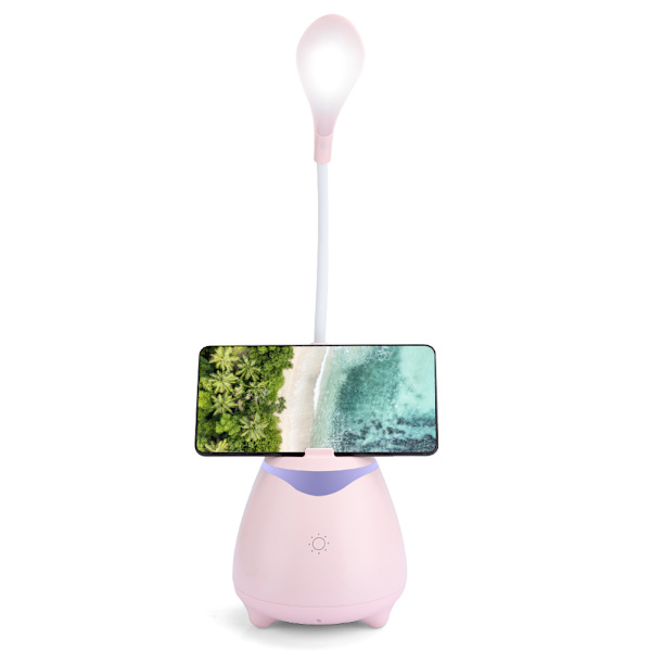 EZ-02 ABS Multifunktionell skrivbordslampa Bluetooth-högtalare Musikspelning Audiovisuella tillbehör UtrustningRosa