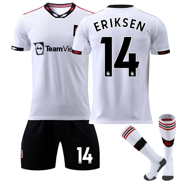 22/23 Man L Away Valkoinen Punaiset Paholaiset Aikuisten Lasten Urheilupuku Harjoitusvaatteet Sukilla No.14 ERIKSEN 16
