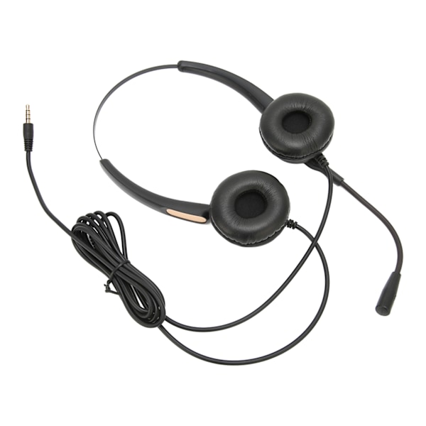 Call Center Headset Intelligent Noise Reduction Telefon Headset med 3,5 mm Kontakt for Telefoner PC