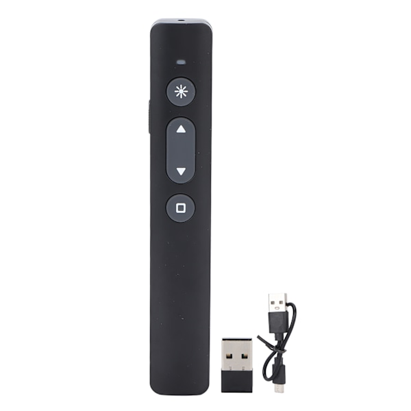 Presentation Clicker Rechargeable Ergonomic Design Low Radiation Page Turning Pen Wireless Presenter RemoteBlack