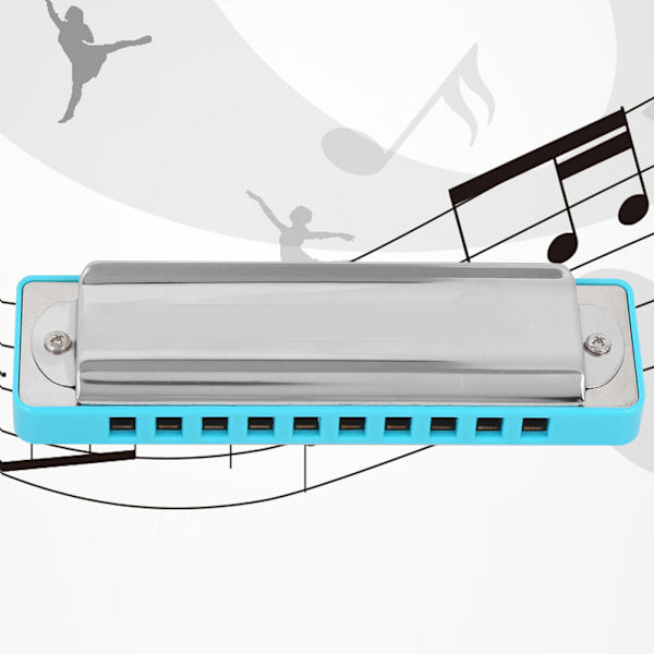 10-håls munspel blues Ab-nyckel harpa blåsinstrument nybörjarövning AM-20D Blue