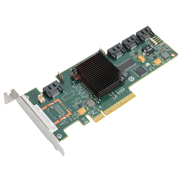 Dual Mode SATA til SAS 4-Port Disk Short Bezel Array Card LSi 9212-4i 6GB til Windows 10 / 8 / 7IT Mode