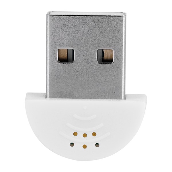 Bärbar USB Mini Studio Talmikrofoninspelning Ljud MIC-adapter för dator PC Vit