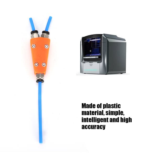 2 i 1 ud Pneumatisk Stikmodul 3D Printer Tilbehør til Ender-3 Ekstruder (tilfældig farve)