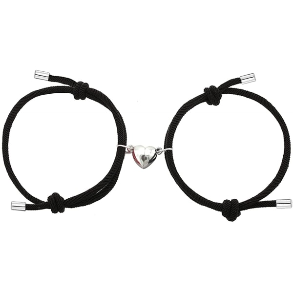 2pcs Magnetic Couple Bracelets for Women Men, Sun and Moon Attraction Matching Bracelet Lover Gifts for Boyfriend Girlfriend Best Friend