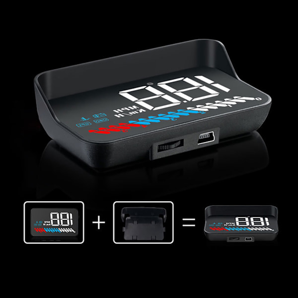 Head Up Display LED-hastighetsmätare Färgprojektion Hastighetsvarning M7 med GPS OBD-läge