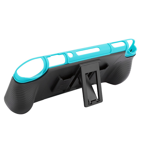 2 i 1 Hard PC TPU Beskyttende Skall Innebygd 2 Spillkortplasser Backet for Switch Lite(svart blå)