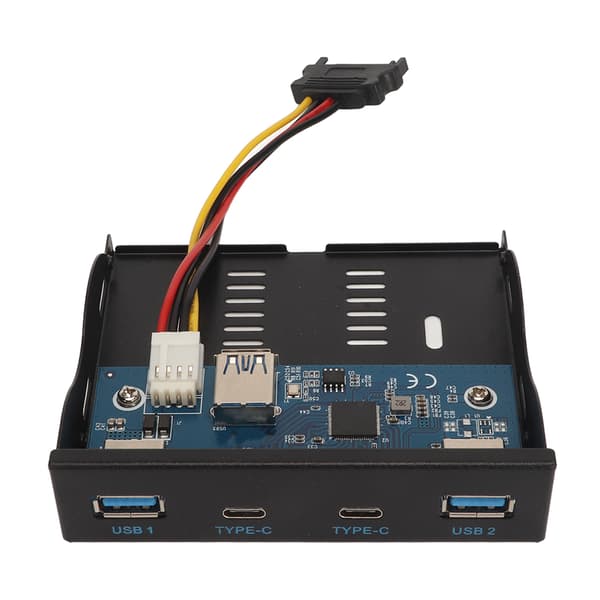 USB 3.1 Front Panel Hub 4 Porter 19PIN 5Gbps Høy Hastighet Stabil 900mA Front Floppy Drive Panel for Desktop Chassis 2U+2C 19PIN