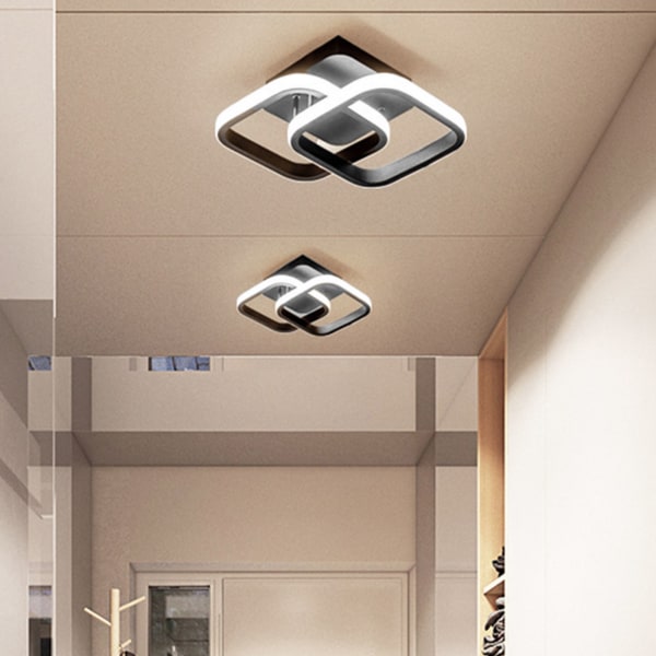 Modern LED-taklampa Elegant Snygg Quadrat Överlappande LED-taklampa för sovrum, vardagsrum 85‑265V