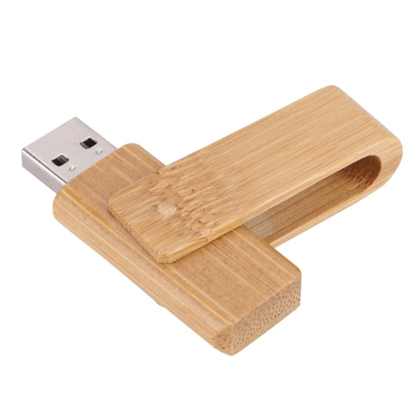 Træ roterende flashdrev opbevaring USB 2.0 U Disk Memory Stick (16G)