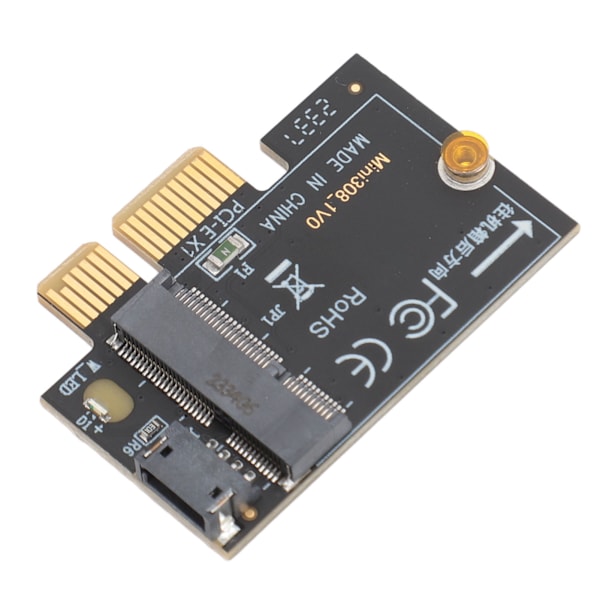 M.2 til PCIE X1 Adapterkort Høyhastighets dataoverføring Pluggbar M.2 til PCI Express X1 Mini Adapterkort for stasjonær PC