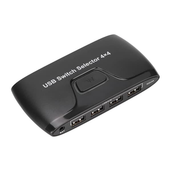 KVM-switch 4 computere, der deler 4 USB-enheder KVM-switche til tastatur, mus, printer til Windows, Linux og Chrome OS
