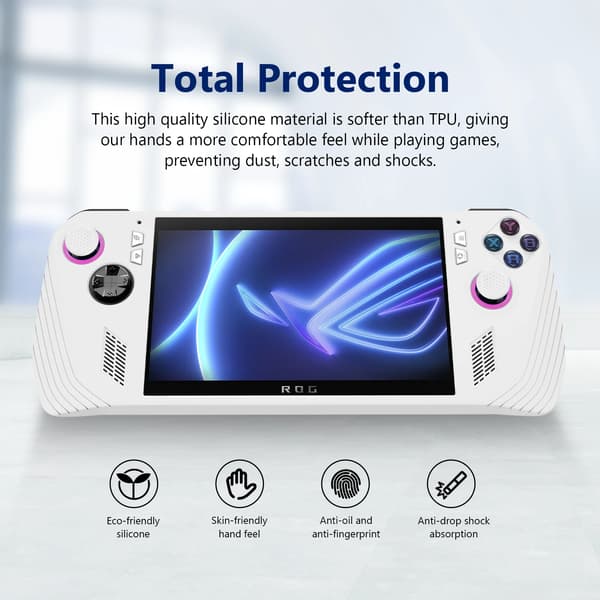For ASUS ROG Ally Console Case + Bæreveske Bag Silikon Beskyttende Deksel Anti-Scratch Protector Shell for Steams Deck Game