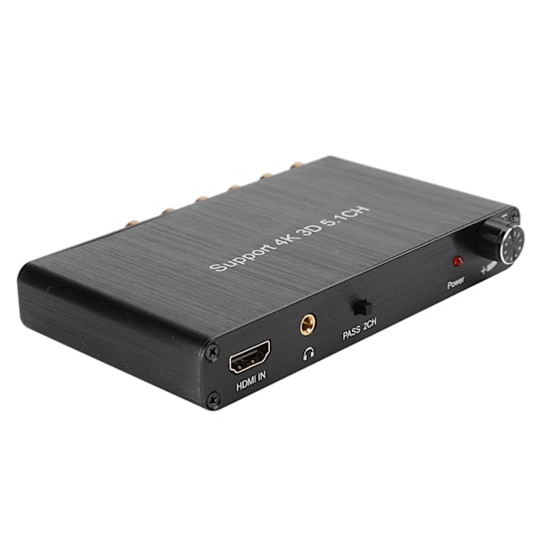 HDMI Audio Extractor Decoder Convertor for Dolby Support 4K 5.1CH Tredimensjonal 110‑240Vsort UK