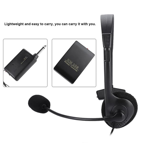 Bærbar trådløs multifunktionshøjttaler Clip Lapel Headset Mikrofon