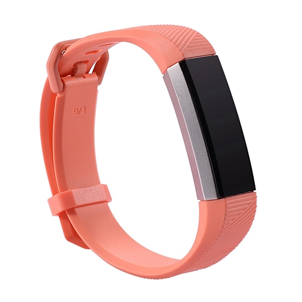 TPU Twill Watchband Strap Smart Armband Rem för Fitbit Alta HR (Orange L)