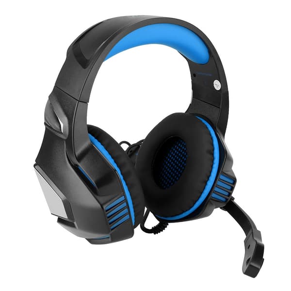 Trådbindna stereo brusreducerande spelheadset med mikrofon för PS4/Xbox/PC/Mac/iPad (blå)