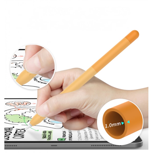 Gradient Färg Fodral för Apple Pencil 1:a Generationen, Mjukt Silikon Apple Pencil Fodral Skyddande Ärm Tillbehör