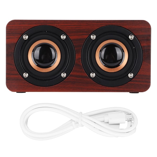 Puinen Bluetooth-kaiutin Retro Langaton Subwoofer AUX-stereokaiutin Kotiin TablettiRuskea Puunsyy Väri