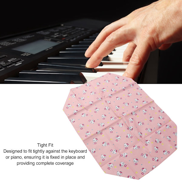 Klaver Keyboard Støv Cover Vandtæt Fuld Dækning Universal Anti Støv Klaver Cover Pink 61 Keys