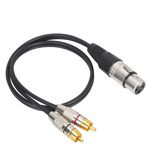 Äänijakaja 1 XLR naarasliitin 2 RCA urosliittimeen Kaapeli kotiteatteriin ja ammattimaisiin äänilaitteisiin Naarasliitin 2m