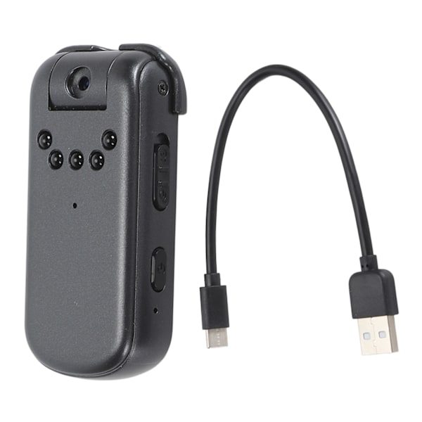 WiFi Bärbar Kamera 1080P Nattvision Rörelsedetektering Bärbar Bakre Klämma Videobandspelare för Brottsbekämpning Sport 8GB