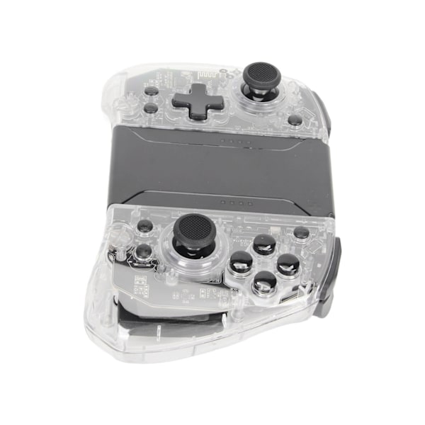 Transparent Trådløs Gamepad for Switch 6 Akser Gyro Dual Vibrasjon Turbo Funksjon RGB Lys Trådløs Spillkontroller KS41