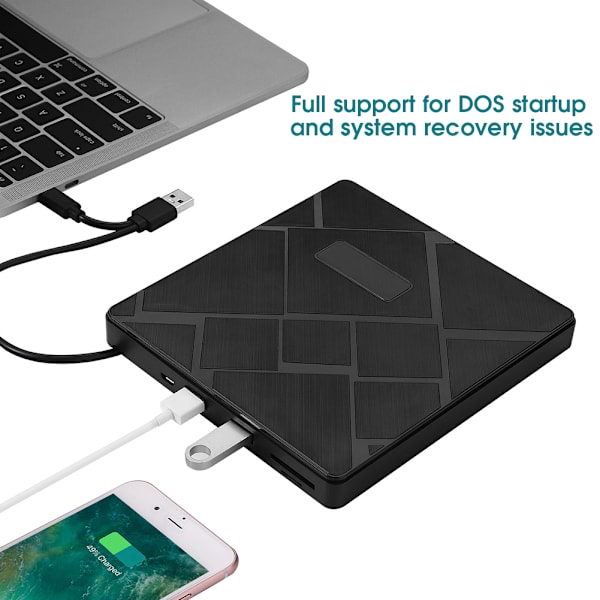 USB3.0 Type C kaksoisliitäntä ulkoinen mobiili DVD-poltto optinen asema DVDRW
