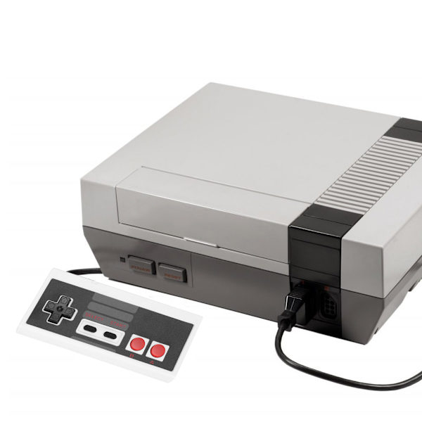 Klassisk trådbunden USB-spelhandkontroll, spelkontroll, ursprungligen designad för NES Mini värd (vit)