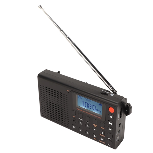 Kannettava Bluetooth-radio AM FM SW Full Band MP3-soitin Ladattava radio ajastintoiminnolla