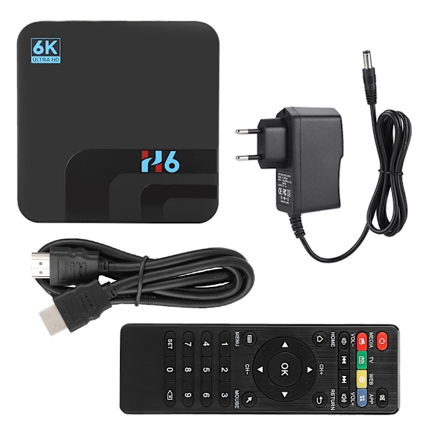 H6 2+16G Set top TV Box VP9 ProfilE 2 H.265 Video Decoding for Android 9.0