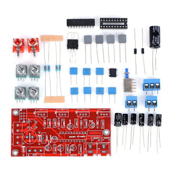 DIY-kit LM1036 DC-tonplatta med förförstärkare för bas- och diskantjustering