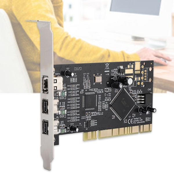 PCI 3-port Firewire 800 1394 b/a (2B1A) Videokort 800mbps Controllerkort Adapter