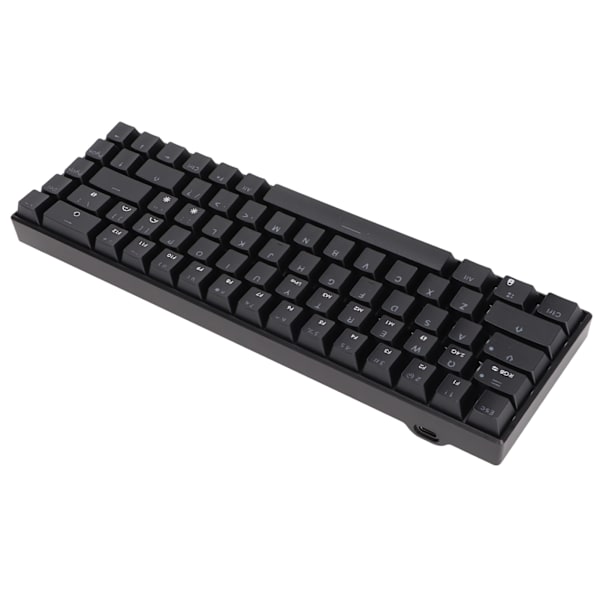 Trådlöst 2,4 G mekaniskt tangentbord svart 68 tangenter RGB dynamisk bakgrundsbelysning trådlöst spelande tangentbord för Windows röd switch