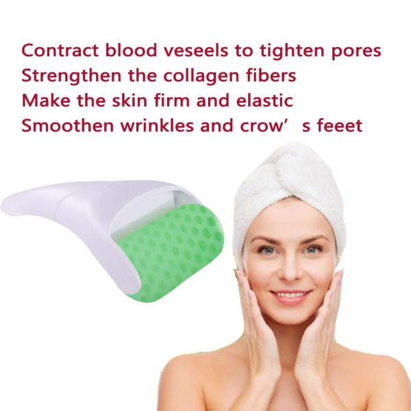 Ice Roller sæt Ansigts- og kropsmassage ABS-hjul Forebygger rynker Anti-aging til ansigts- og øjenrynker Hævelse, migræne, smertelindring og mindre skader